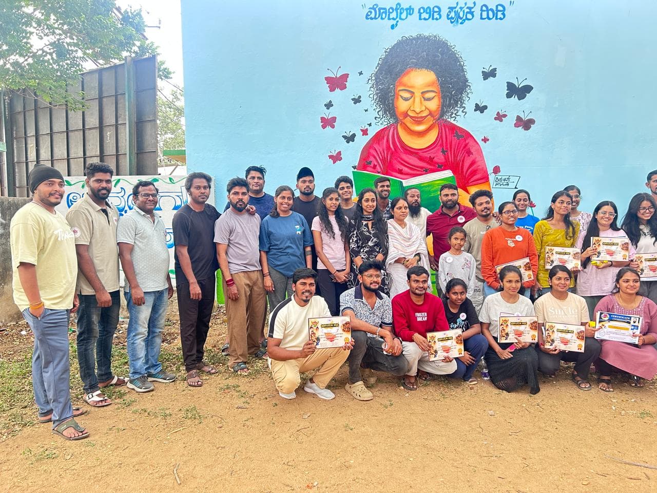 Foundation volunteers participating in a community activity