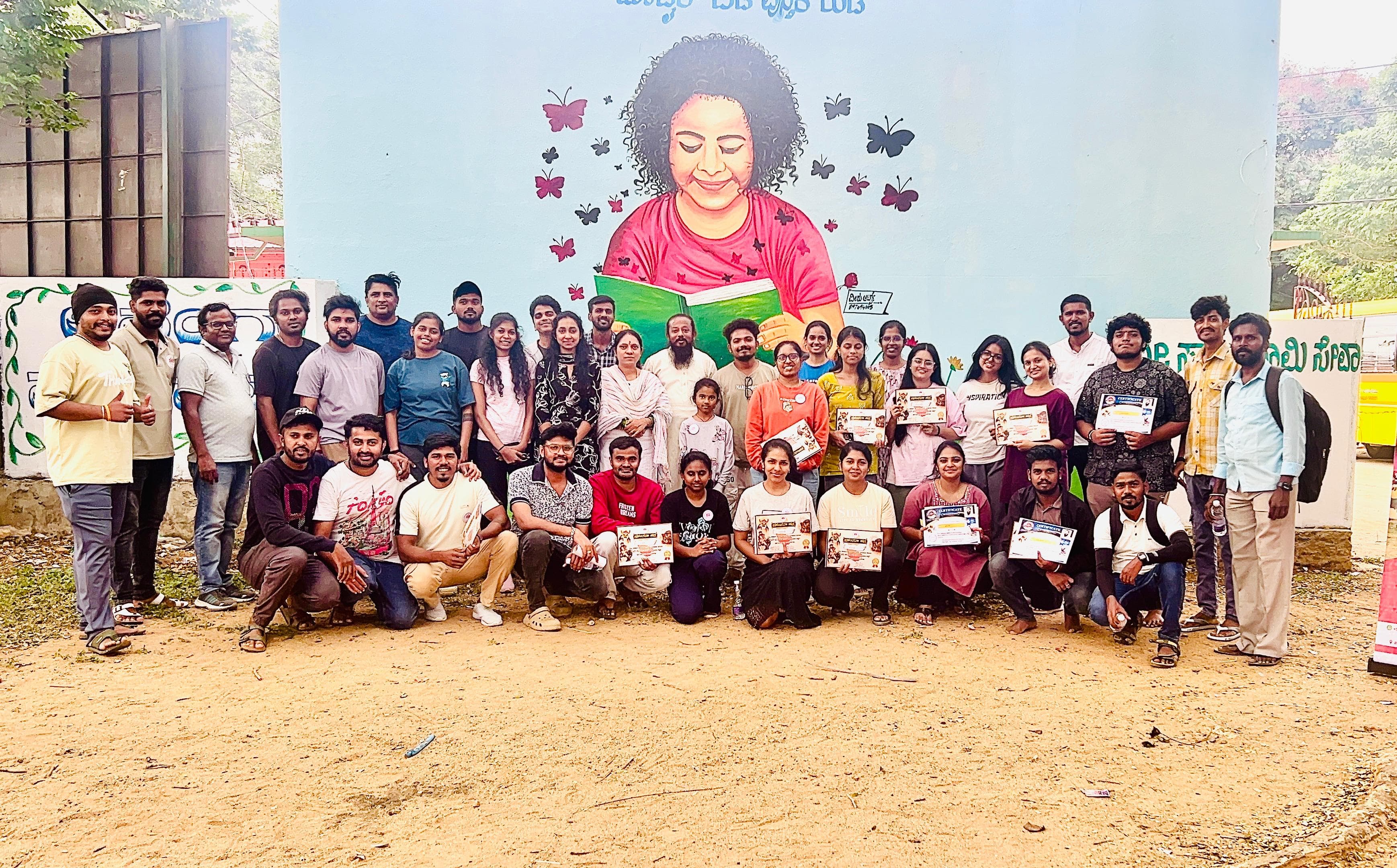 Foundation volunteers participating in a community activity